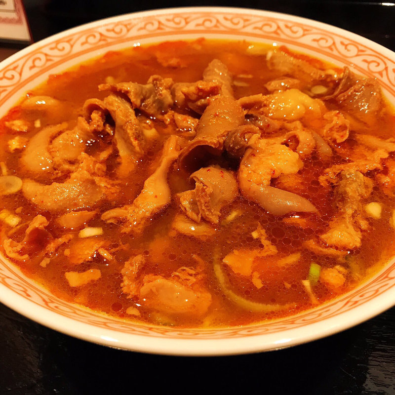 ホルモン入りラーメン(新来軒)の写真