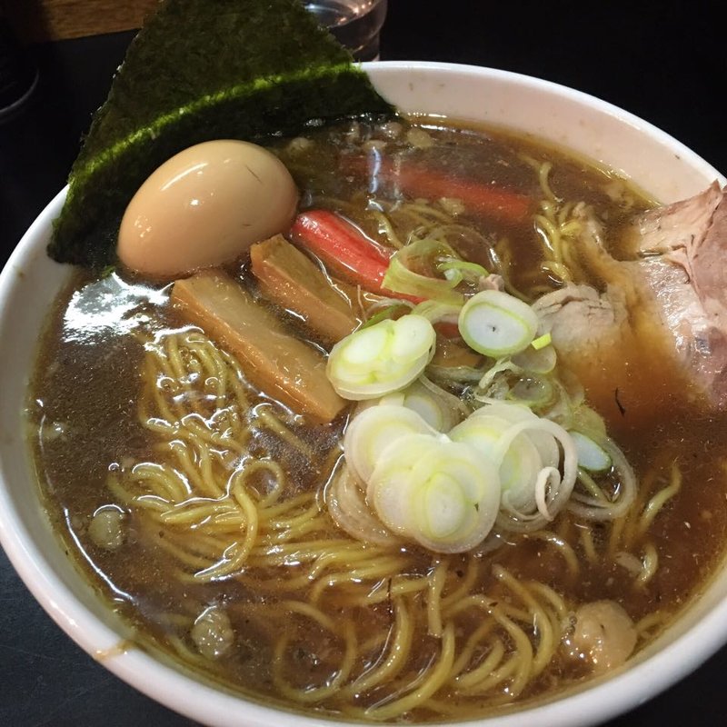 純正(ヒロポン)スープのかけラーメン100ver.(四谷一条流がんこ総本家)の写真