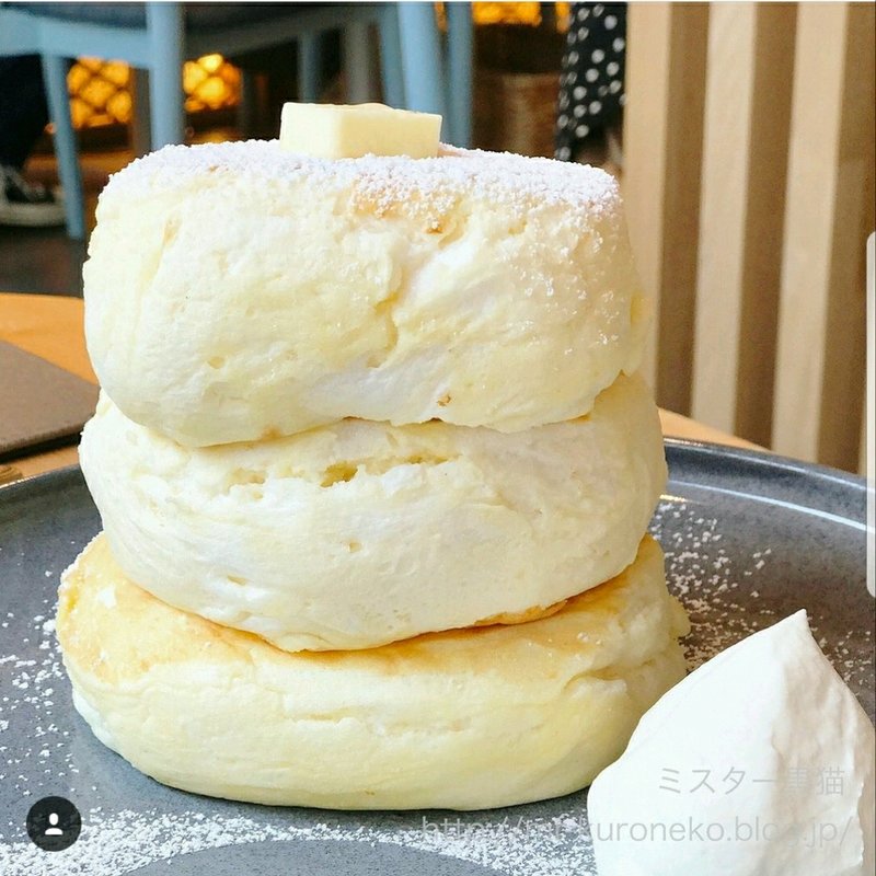 ふわふわリコッタチーズパンケーキ(ミカサデコ&カフェ神宮前)の写真