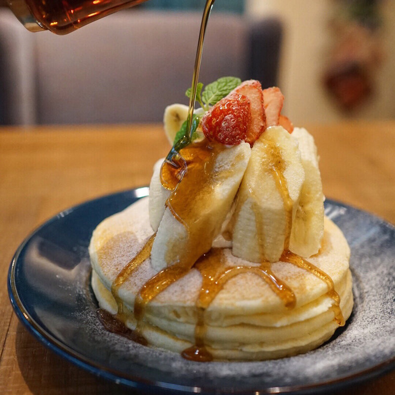メープルバナナパンケーキ(肉が旨いカフェ NICK STOCK 渋谷道玄坂)の写真