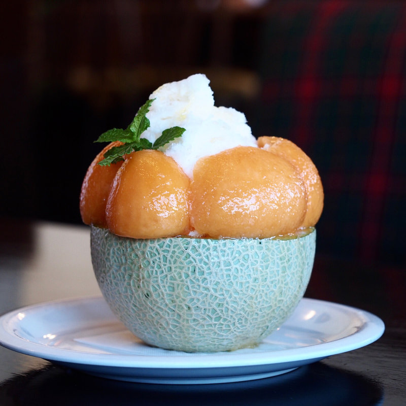 マスクメロン＆西脇産・山桜のはちみつ(レ・ボ・プロバンス喫茶 )の写真