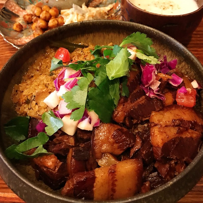 魯肉パリップ定食・魯肉パリップ飯(定食堂金剛石)の写真