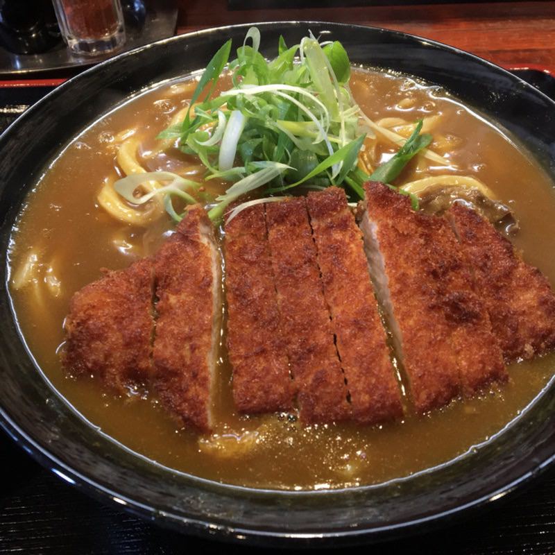 カツカレーうどん(手作りうどん 天粉盛)の写真