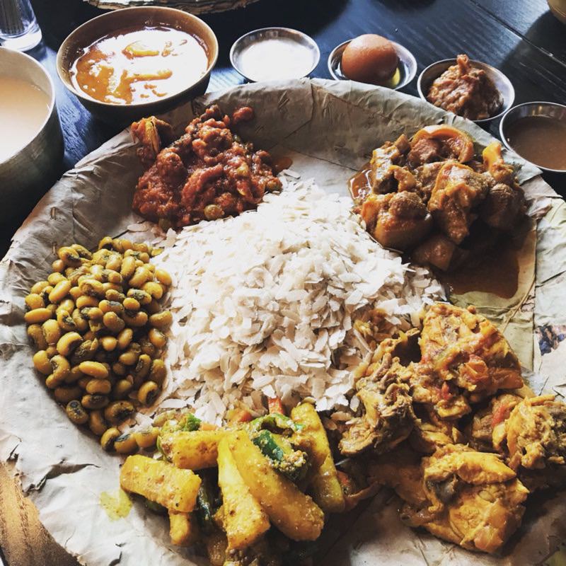 ネワリボジセット(ネパール民族料理 アーガン)の写真