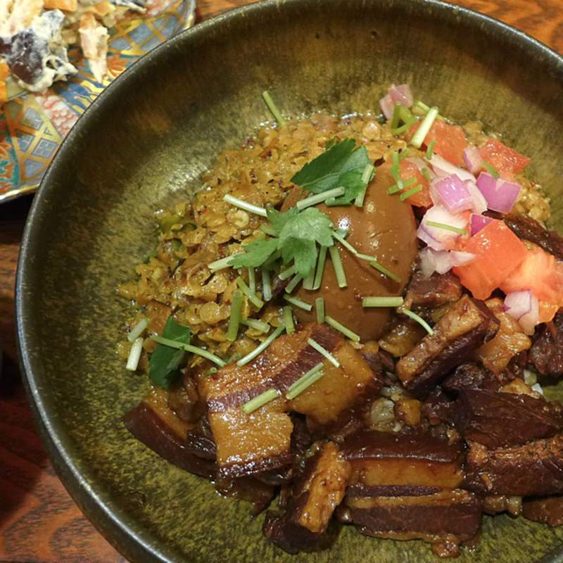 魯肉パリップ定食・魯肉パリップ飯(定食堂 金剛石)の写真