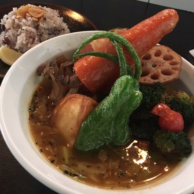 ベジタブルスープカレー(スープ・カレー・イシバ （SOUP CURRY ISHIBA）)の写真