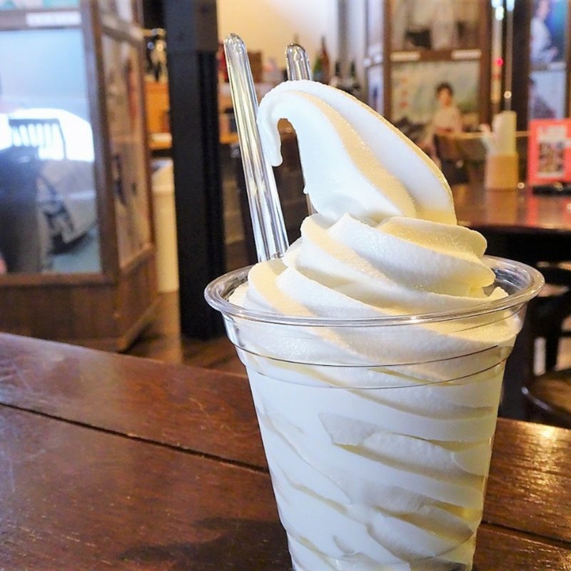 酒粕ソフトクリーム(千歳鶴 酒ミュージアム)の写真