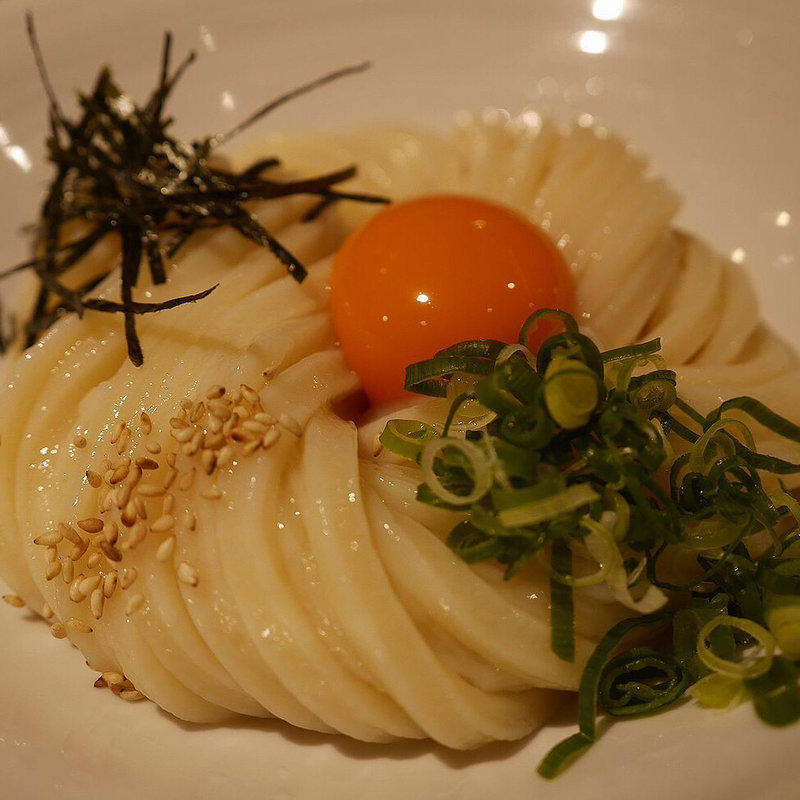 卵黄生醤油うどん(ひだりうま )の写真