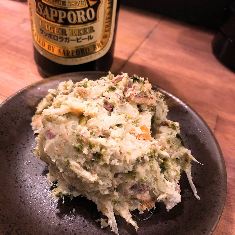 あおさポテサラ(うどん酒場 でべそ)の写真