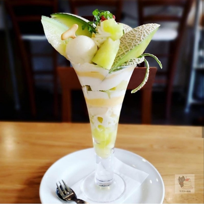 マスクメロンのパフェ(フルーツシェフ)の写真
