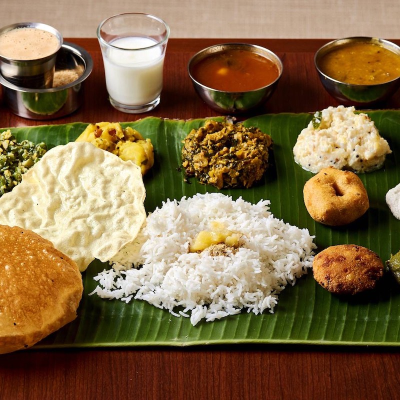 ヴェジタリアンミールス(南印度料理 Tamil Nadu)の写真