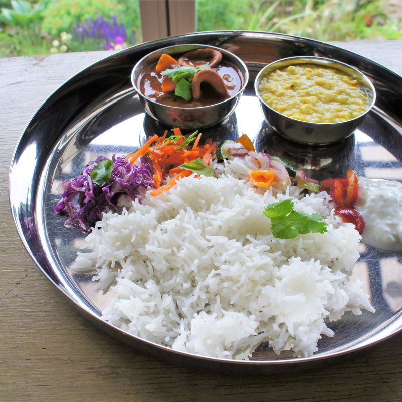 カレー2種盛り(あおいねこ)の写真