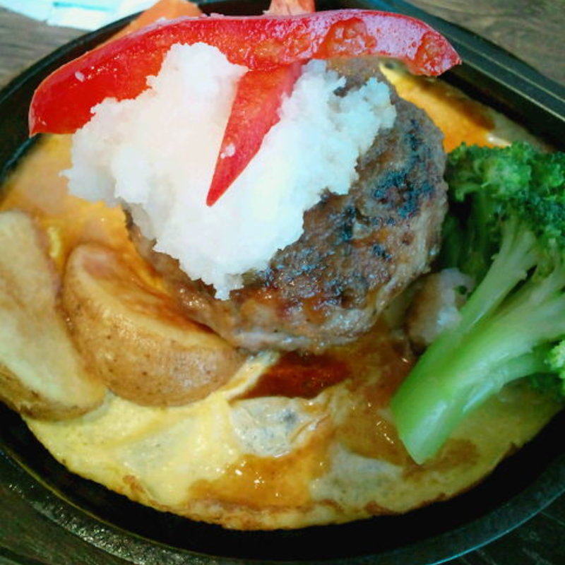 天然塩麹仕込み手ごねハンバーグ(浅草グリルバーグ)の写真