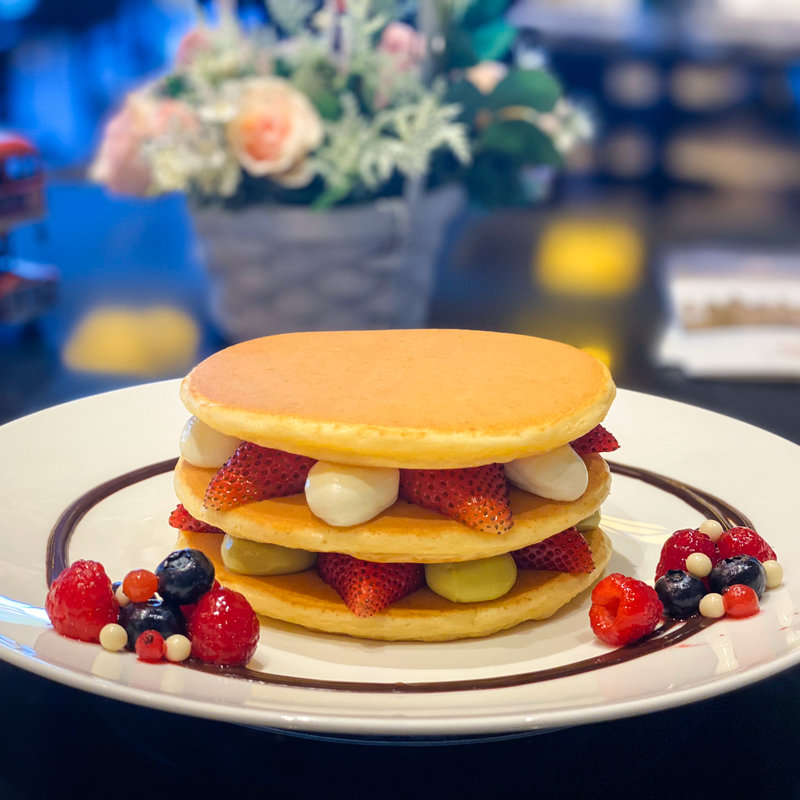 季節のパンケーキ(カフェ クベール （CAFE COUVERT）)の写真