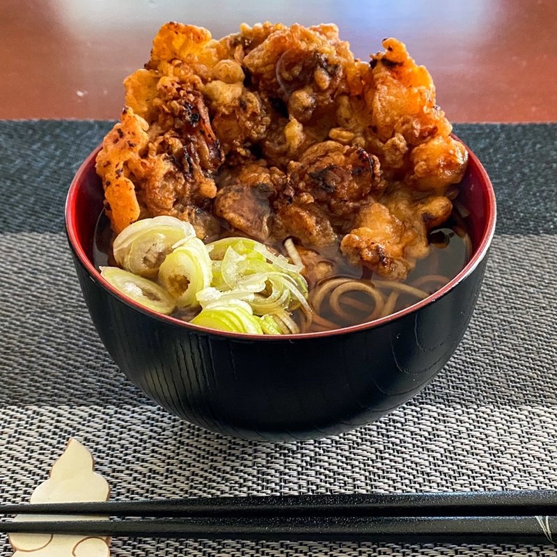 ジャンボゲソ天（持ち帰り）(一由そば )の写真