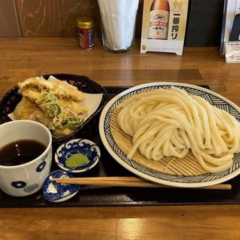 かしわ天ざる(饂飩店よこやま)の写真