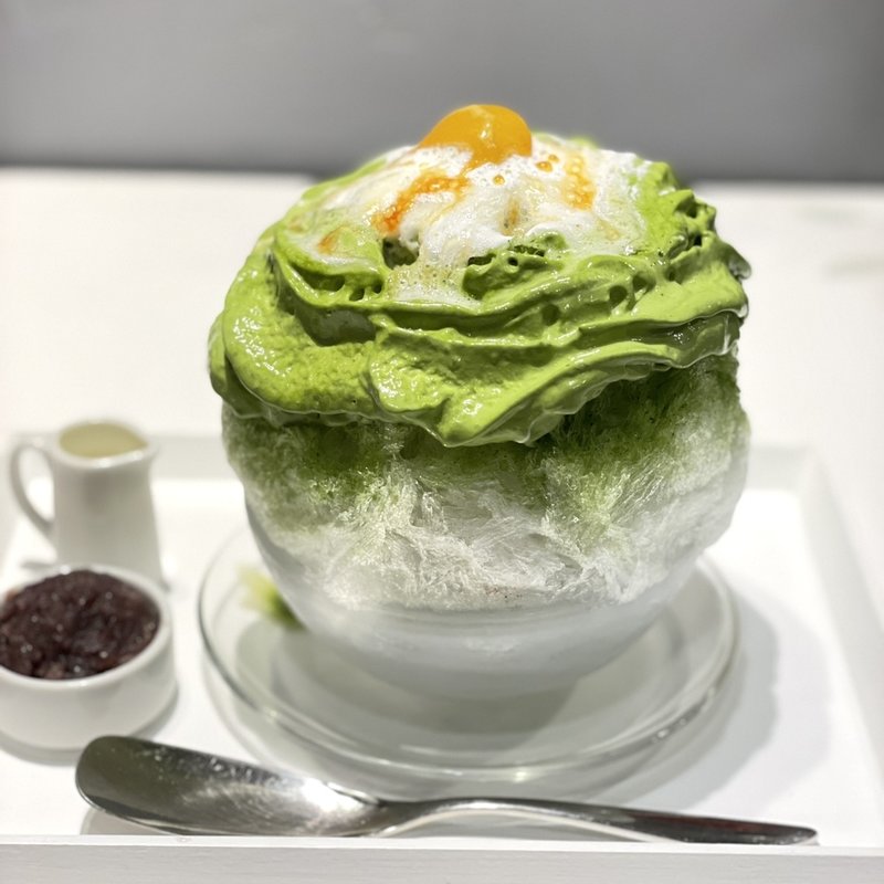 抹茶エスプーマかき氷(茶寮 和香菜)の写真