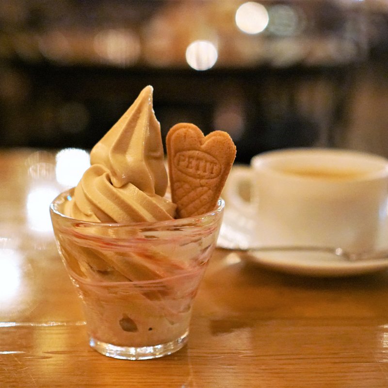 北一特製ミルクティソフトクリーム(北一ホール)の写真