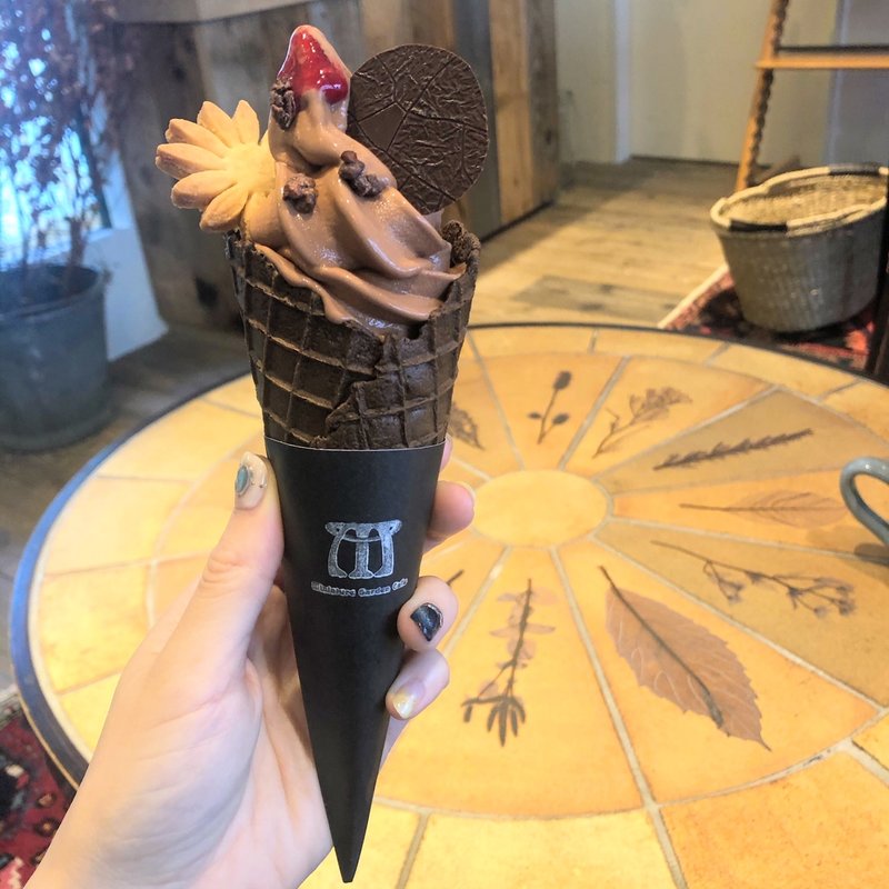 クラフトチョコレート・ソフトクリーム(ミニチュアガーデンカフェ　Miniature Garden Cafe)の写真