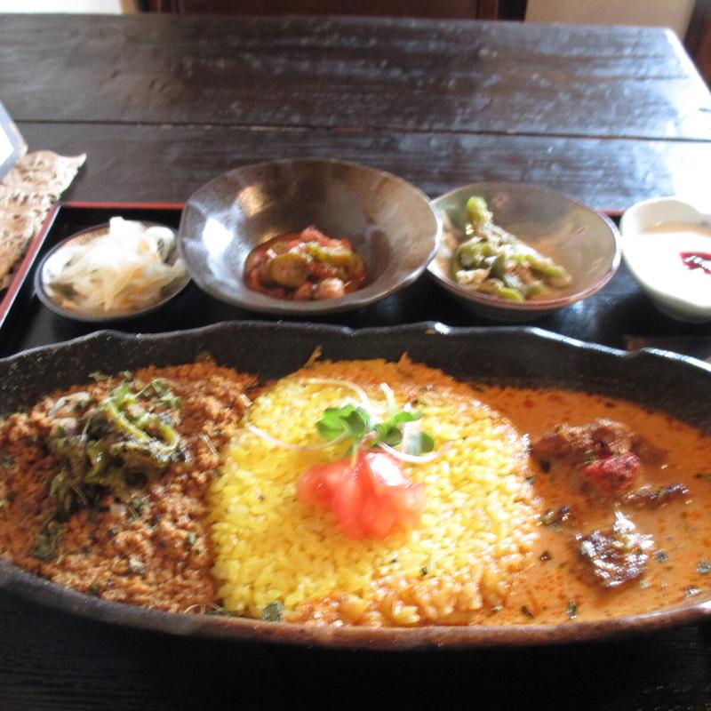 カレー2種盛り(旧ヤム邸 空堀店)の写真