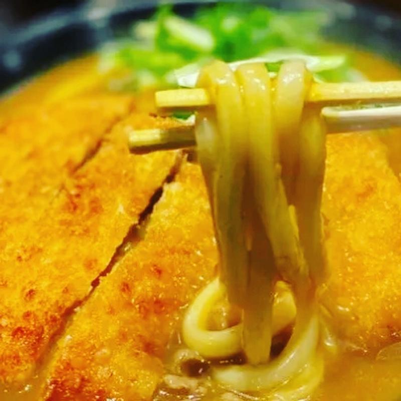 カツカレーうどん(数量限定)(手作りうどん 天粉盛)の写真