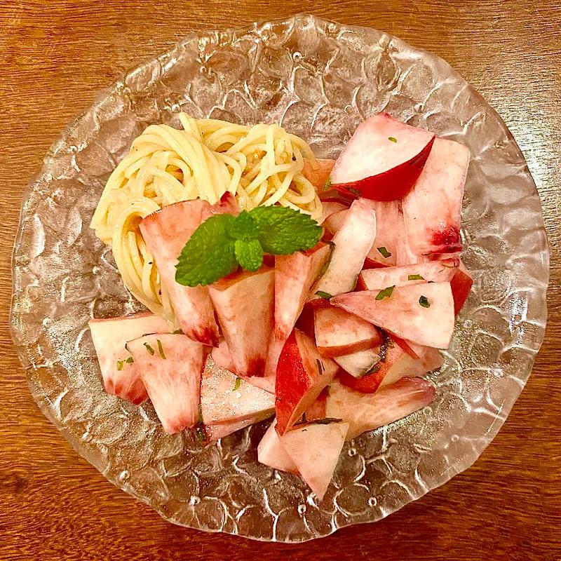桃の冷製パスタ 2023(コノ花まひろ )の写真