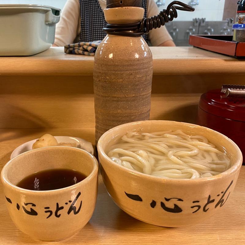 釜揚うどん　大（太）(釜揚うどん 一心)の写真