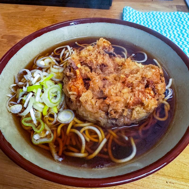 ゲソ天そば(そば谷)の写真