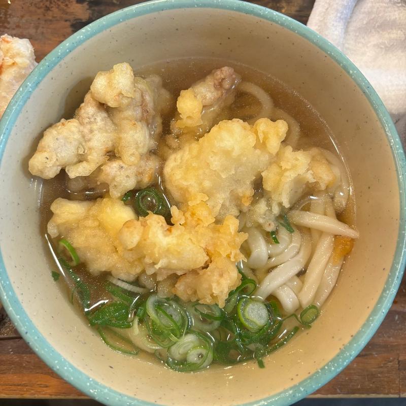 とり天うどん(おにやんま　五反田本店)の写真