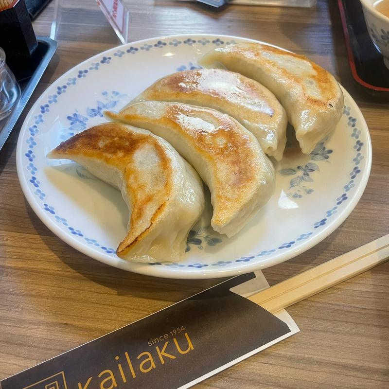 開楽特製 ジャンボ餃子　餃子定食 （3個）(開楽 本店 )の写真