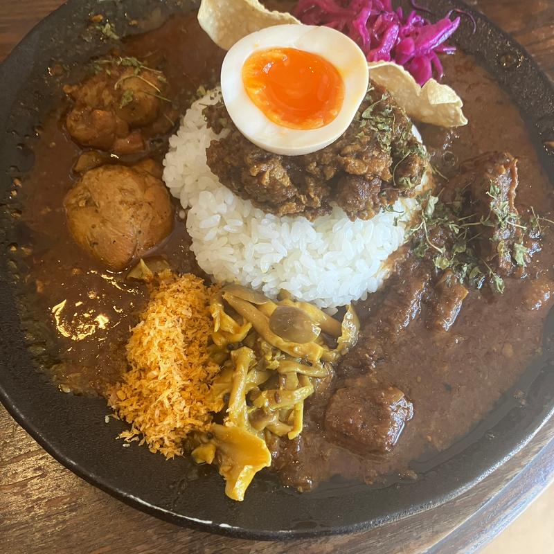 3種がけカレー定食(アンドビール)の写真