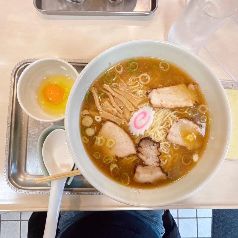 中華麺（生玉子付き）(永福町大勝軒)の写真