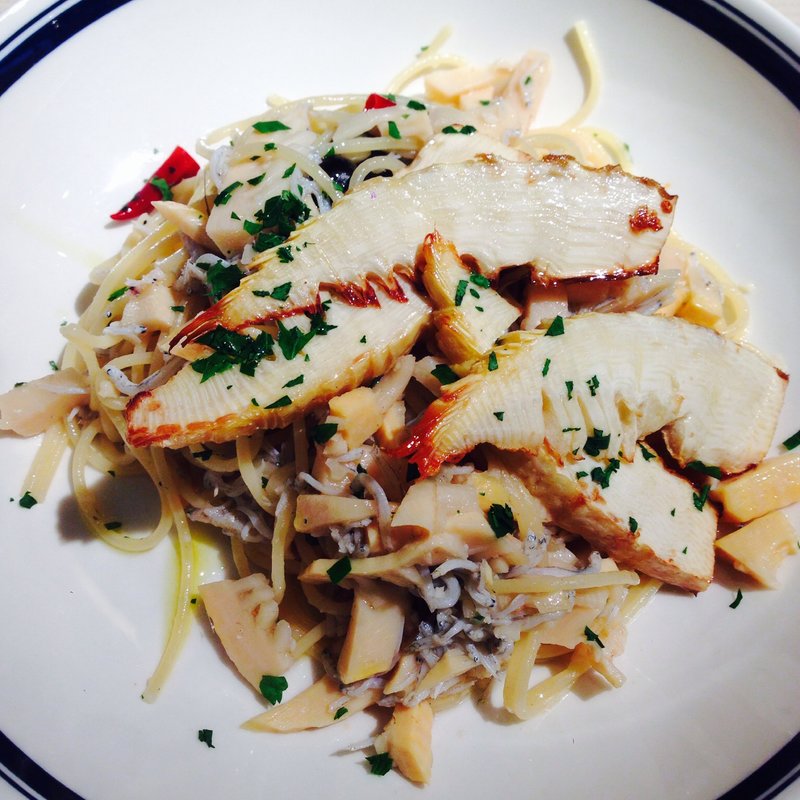 筍としらすのオイルパスタ(SARU 代々木上原店)