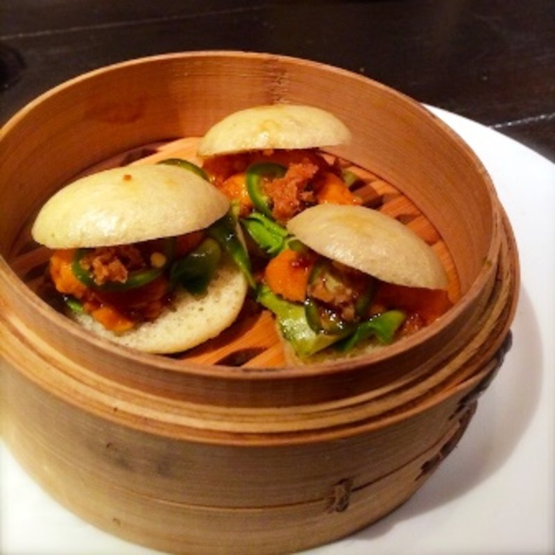 Sea Urchin, avocado, steamed buns(The Bazaar by José Andrés)