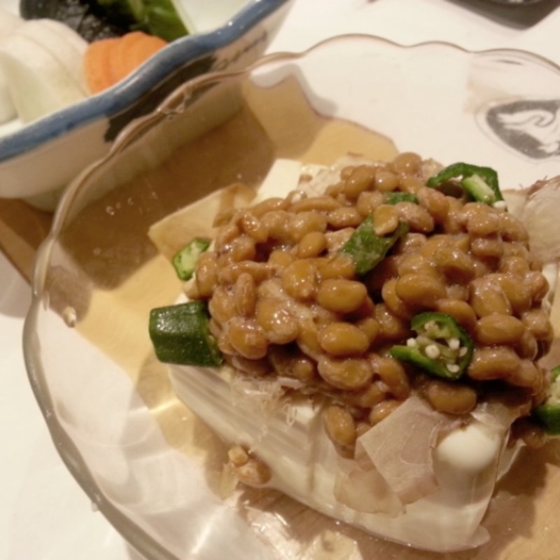 納豆おくら豆腐(炭火やきとり 鳥元 西口店)