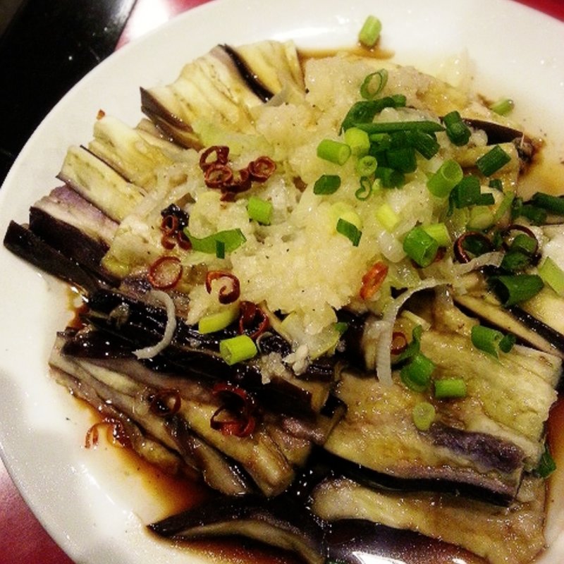 ナスのニンニクソースかけ(珍味館 )