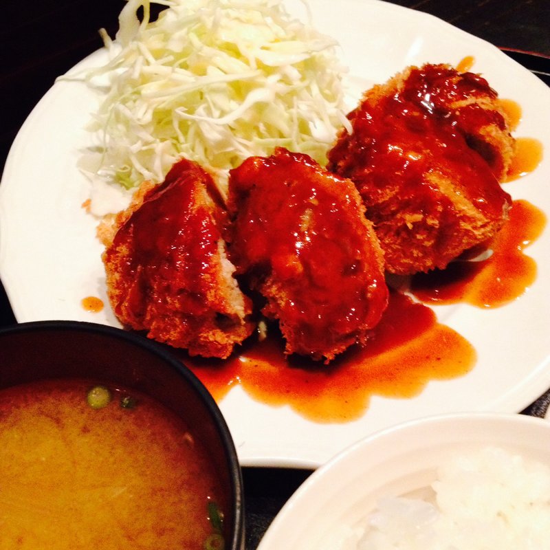 メンチカツ定食(ライスライス)