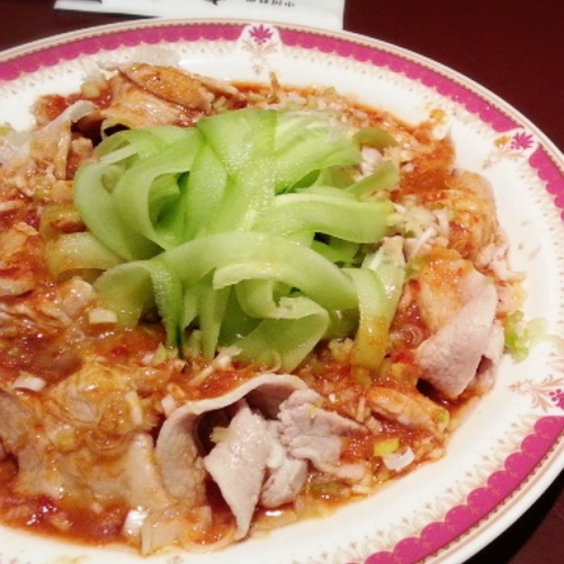 茹で豚のにんにくソース(宝来)