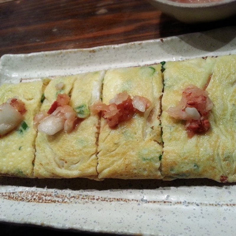 もろみ味噌大根のじゃこと九条葱の出し巻卵 (味噌鐵 カギロイ)