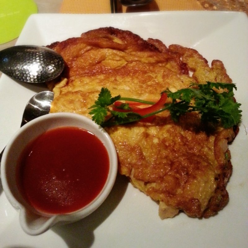 鶏ひき肉入り玉子焼き(ジムトンプソンズテーブル タイランド 銀座)