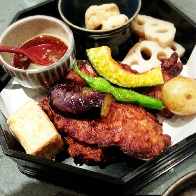 鮪の竜田揚げランチ(銀座 香季庵)