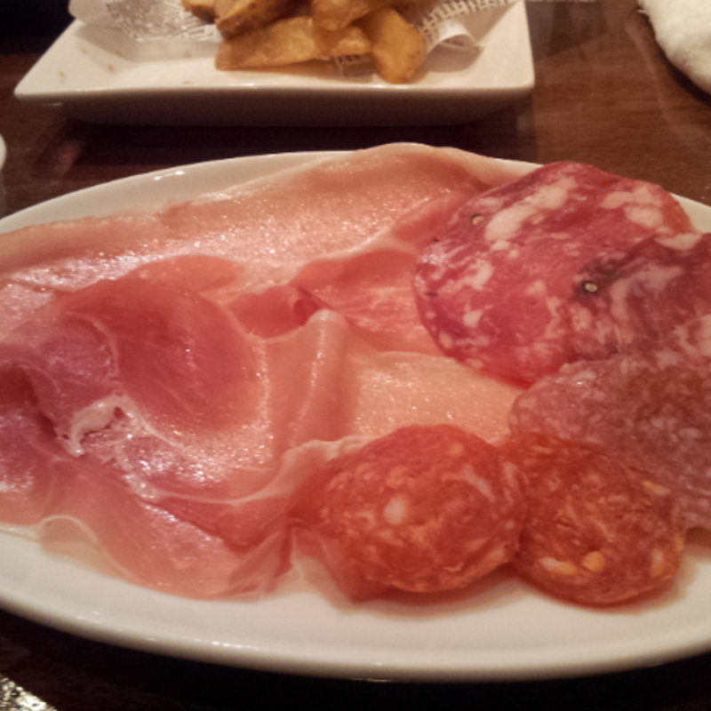 生ハムとサラミの盛り合わせ(ビストロガブリ五反田店)