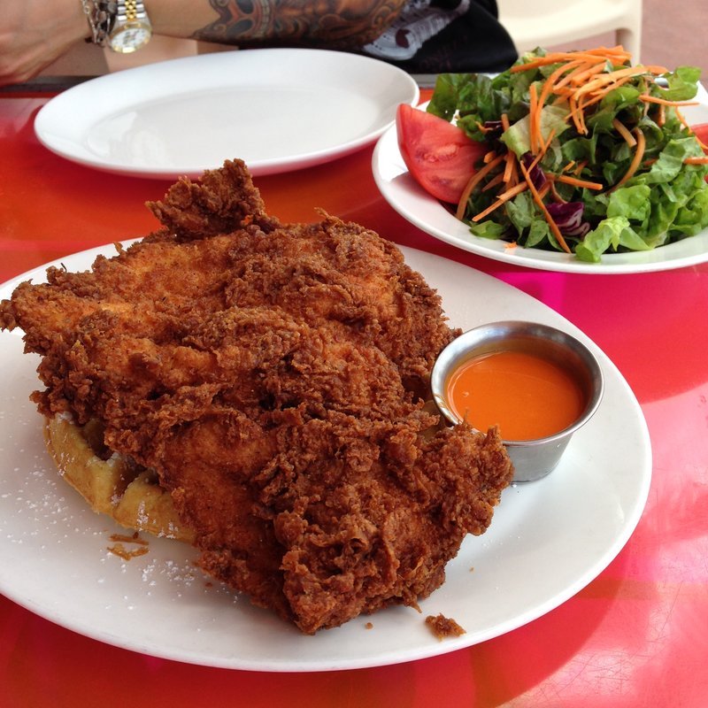 Chicken & Waffle(Big Pink Restaurant South Beach)
