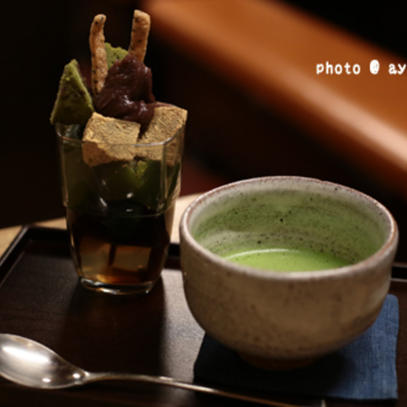 抹茶パフェ　ドリンクセット(梅園　河原町店)