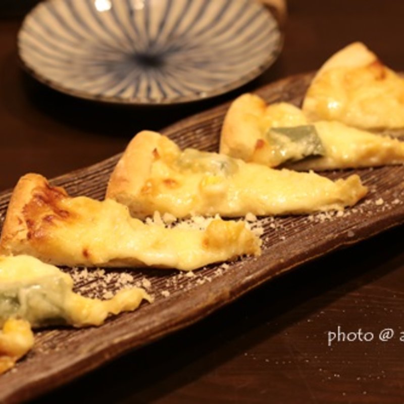 京生麩ととうもろこしの白味噌ハーフピザ(来恩)