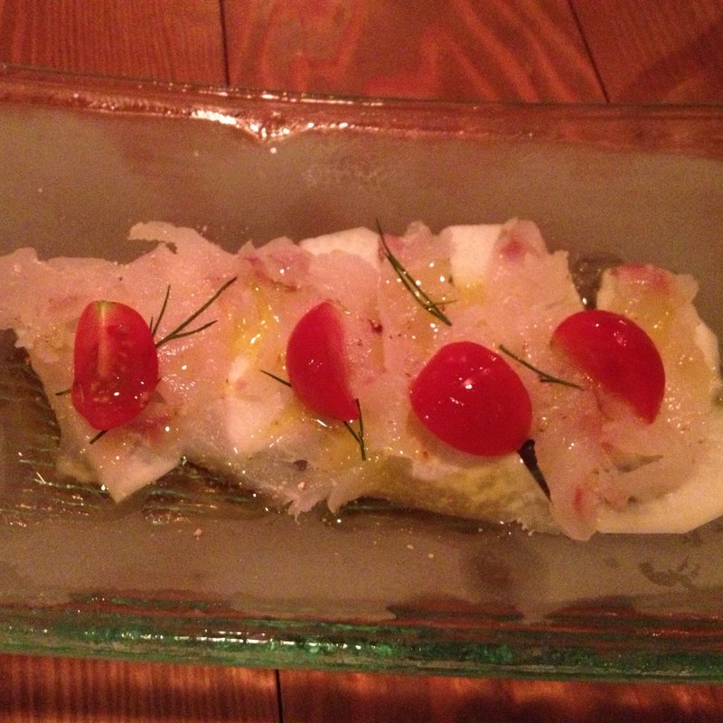 小田原産　活〆天然真鯛のカルパッチョ(BIANCARA)