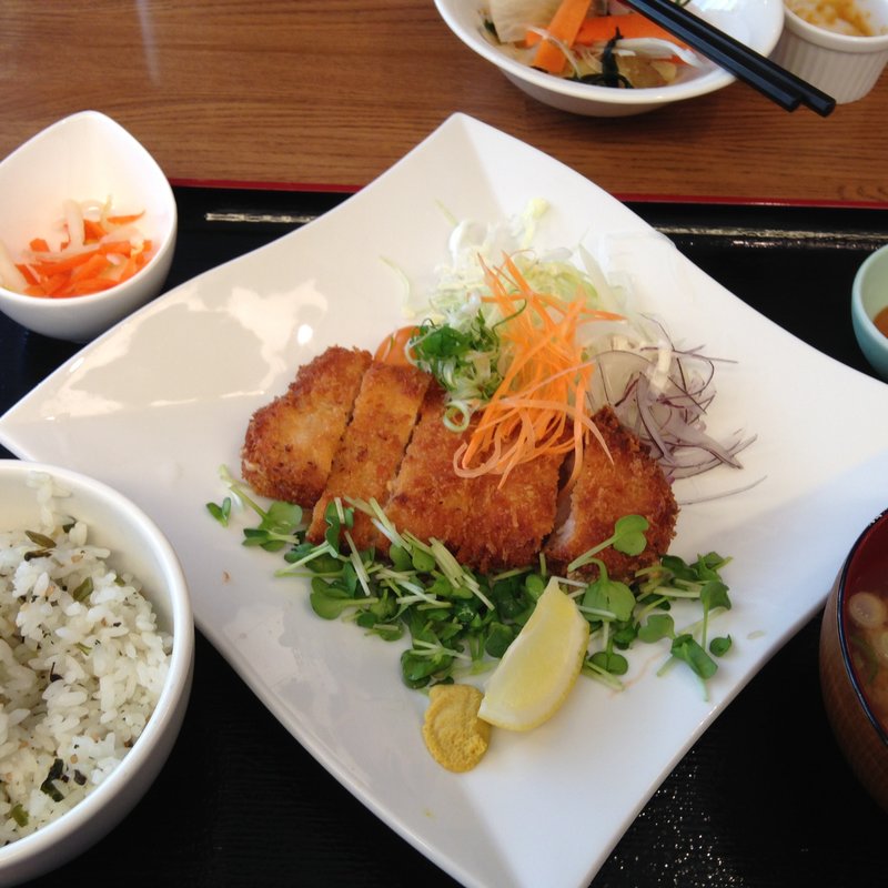 茨城名物　納豆とんかつ定食 
