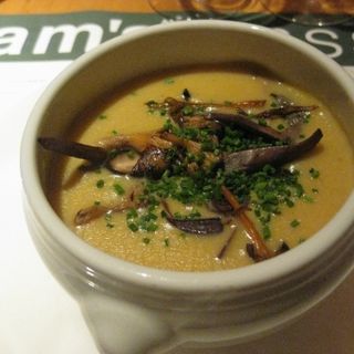 Cream of Sweet Corn Soup, Wild Mushrooms(maze)