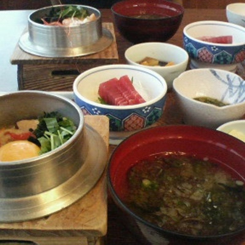 金目鯛の釜飯(海女の小屋 与望亭)