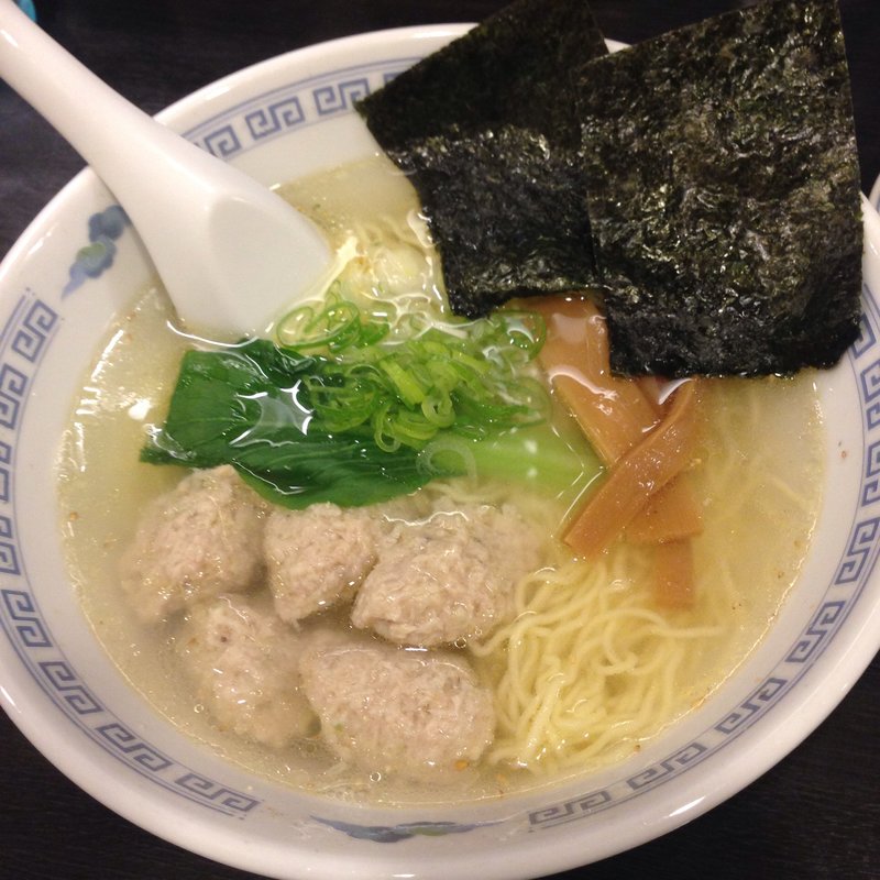 軍鶏のつみれ塩ラーメン(しゃもじ)